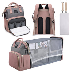 AFDLLDQM diaper bag backpack with organized storage for busy parents on the go.