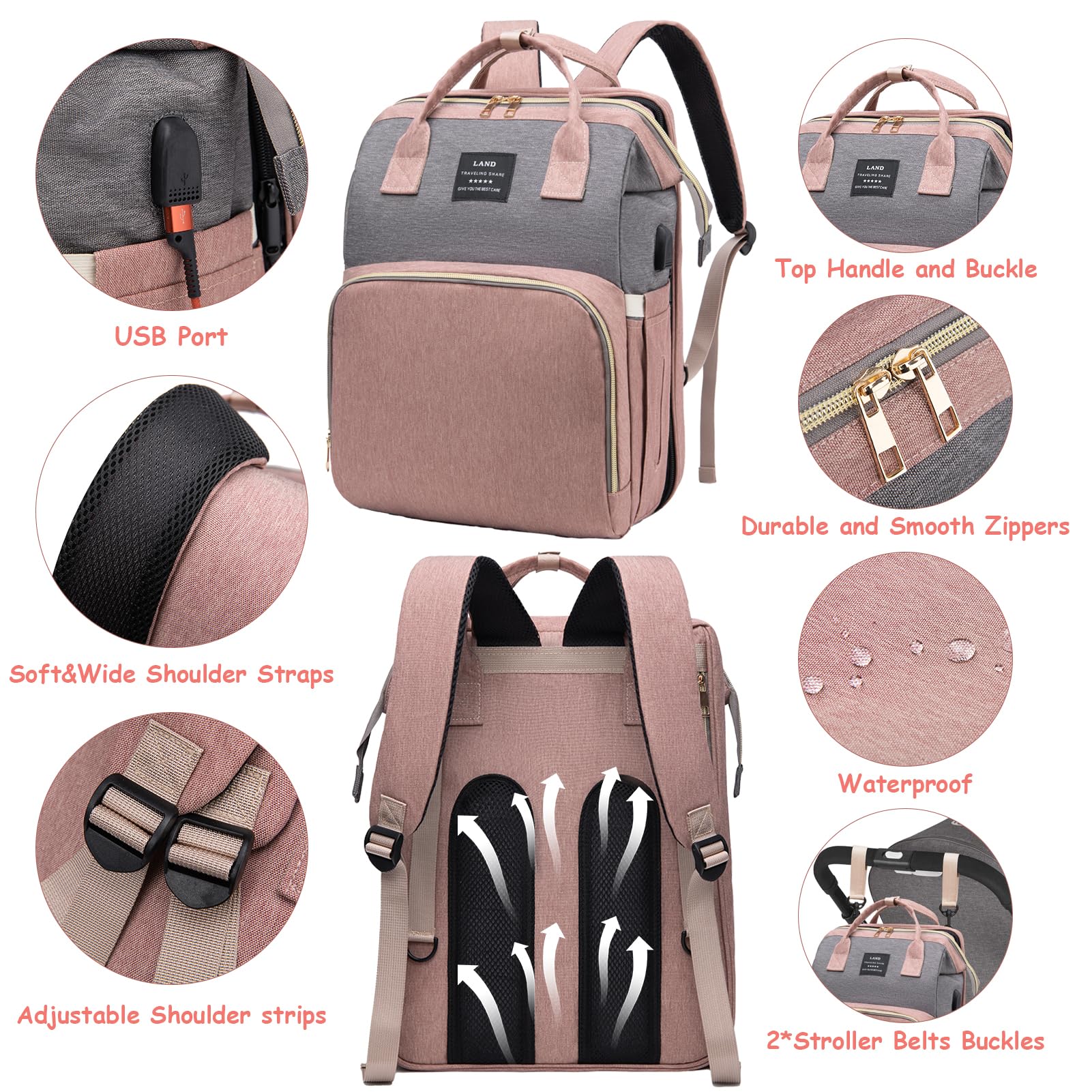 AFDLLDQM thermal front pocket helps keep baby meals warm during trips.