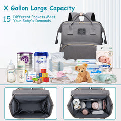 AFDLLDQM diaper bag backpack large-capacity pockets organize mom and baby essentials