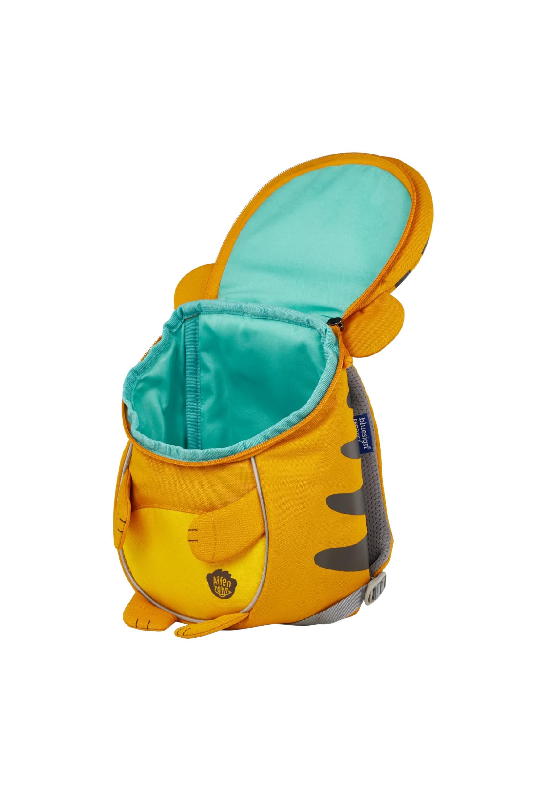 Affenzahn Small Friend Tiger backpack 4 L capacity fits toddler essentials.