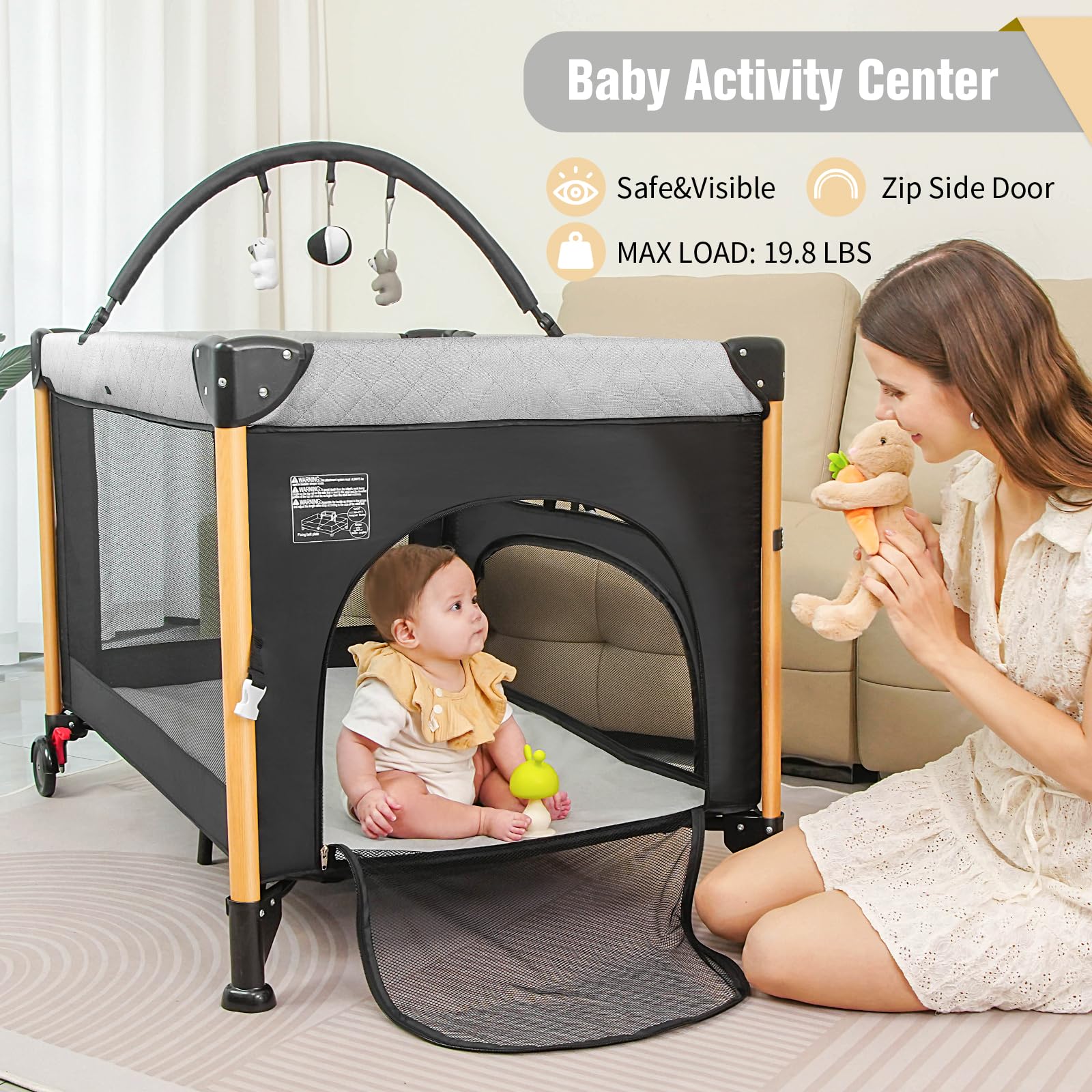 AFGBF comfortable mattress with soft fabric for gentle baby naps.