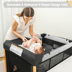AFGBF waterproof changing table keeps diaper changes clean and simple.