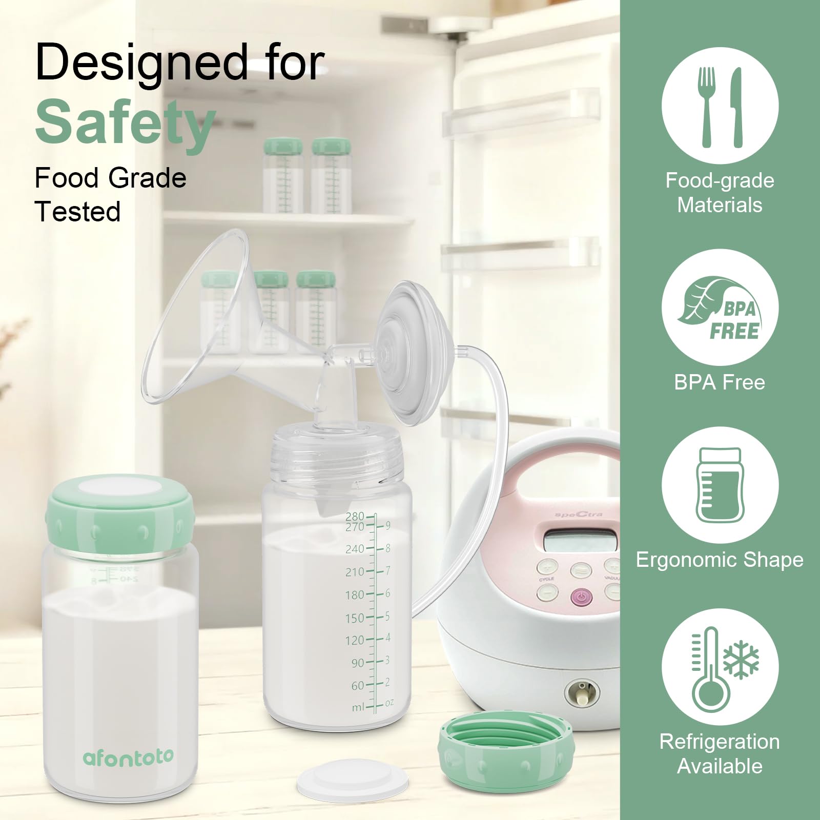 afontoto leakproof cap seals tightly, preventing leaks during travel and storage