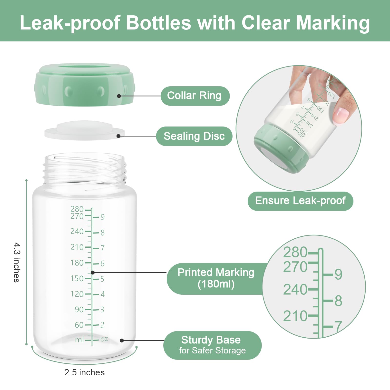 afontoto leak-proof bottle lid with silicone seal prevents spills during transport