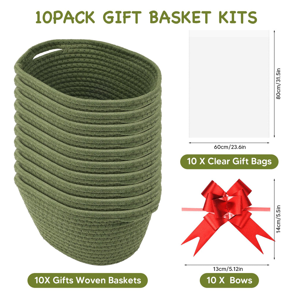 AFOROEOA woven baskets with handles highlight sturdy construction for secure gift transport.