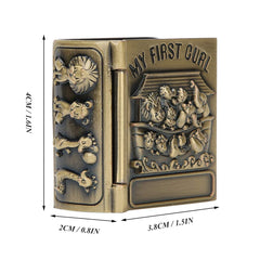 Agatige book-shaped metal treasure box adds vintage elegance to any space.