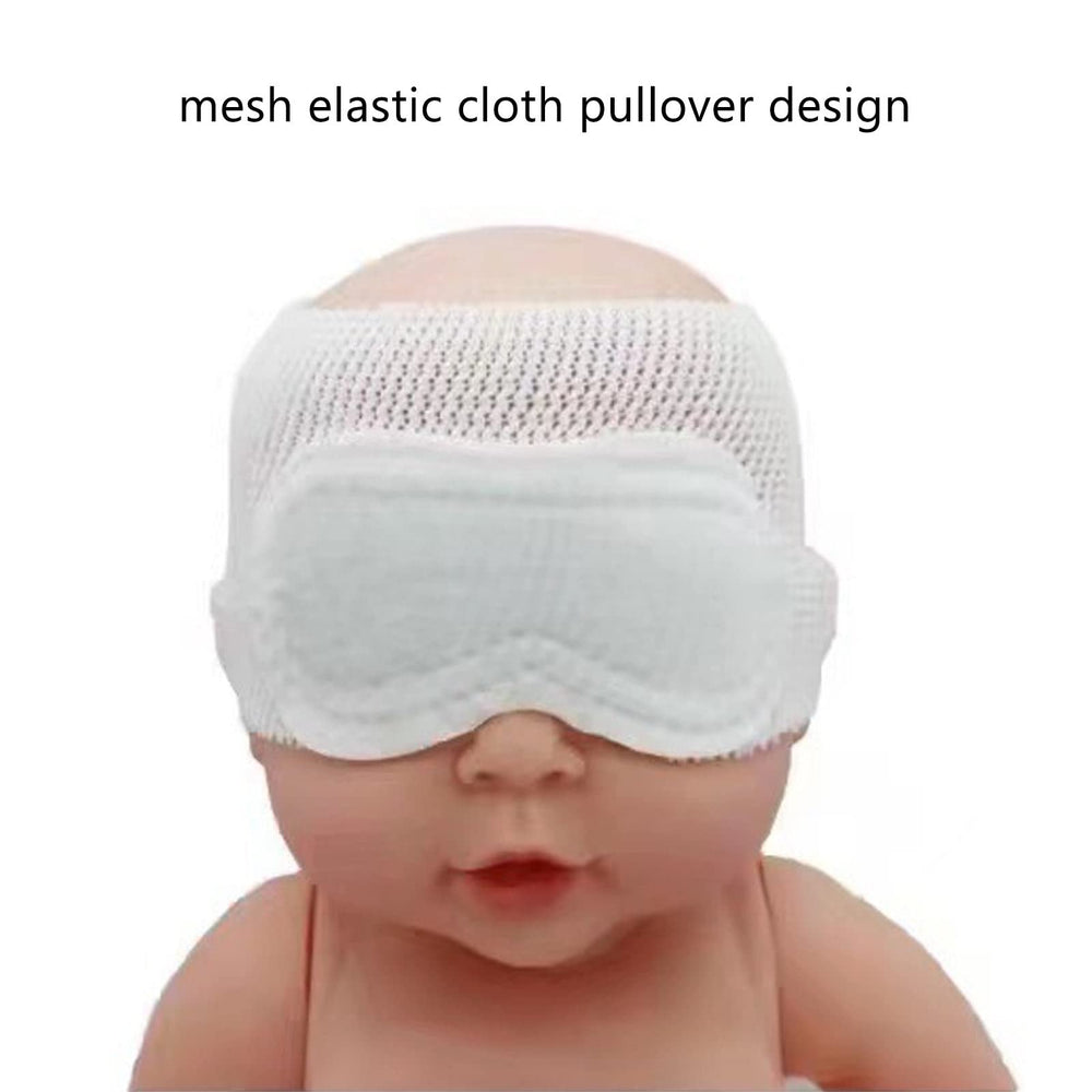 Agatige ergonomic face-fit eye patch protects delicate newborn eyes.