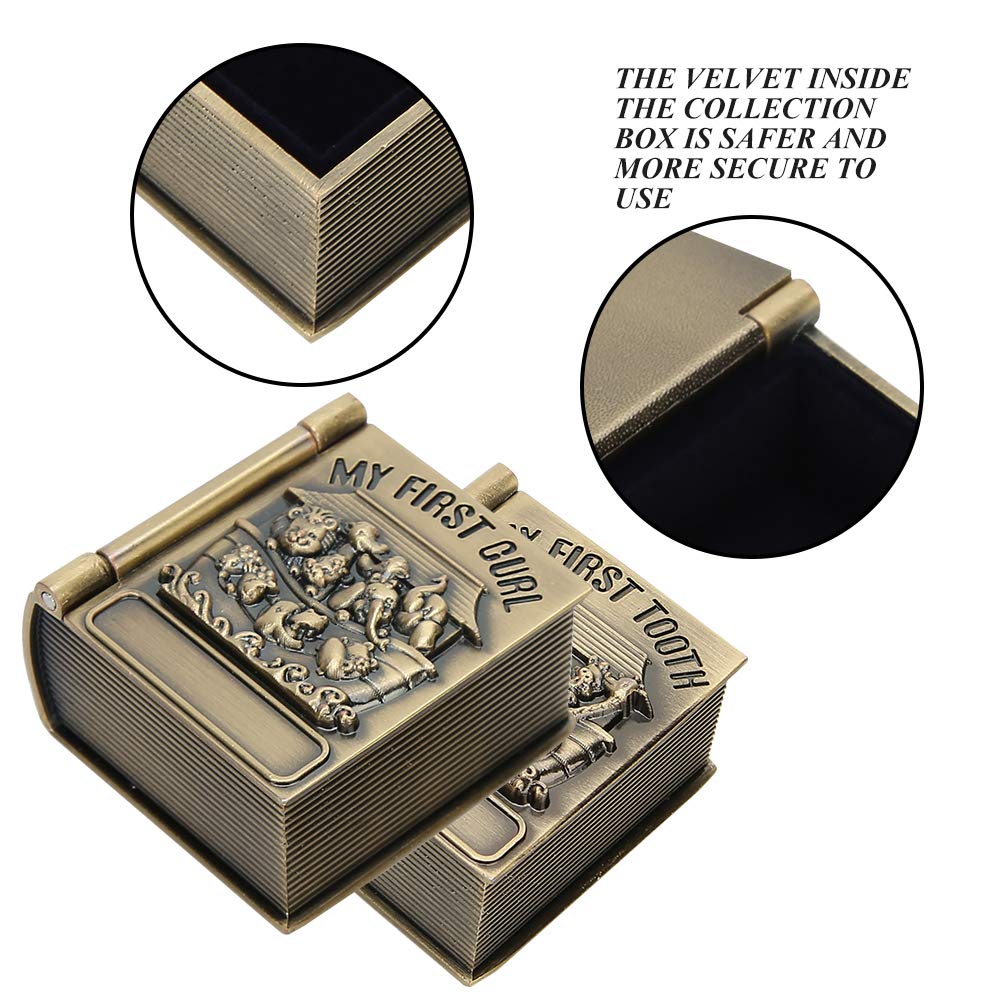 Agatige three-dimensional embossing detail enhances the keepsake’s delicate charm.