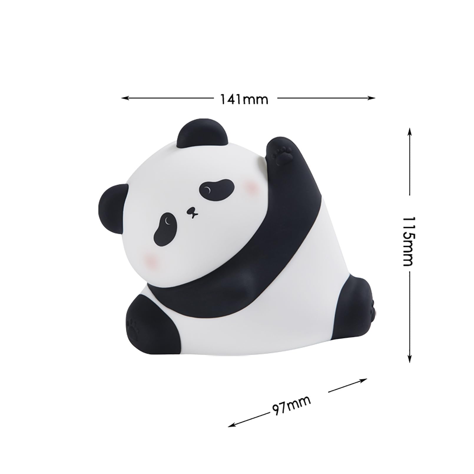 AGEK Panda Night Light battery indicator helps monitor charge for overnight use.