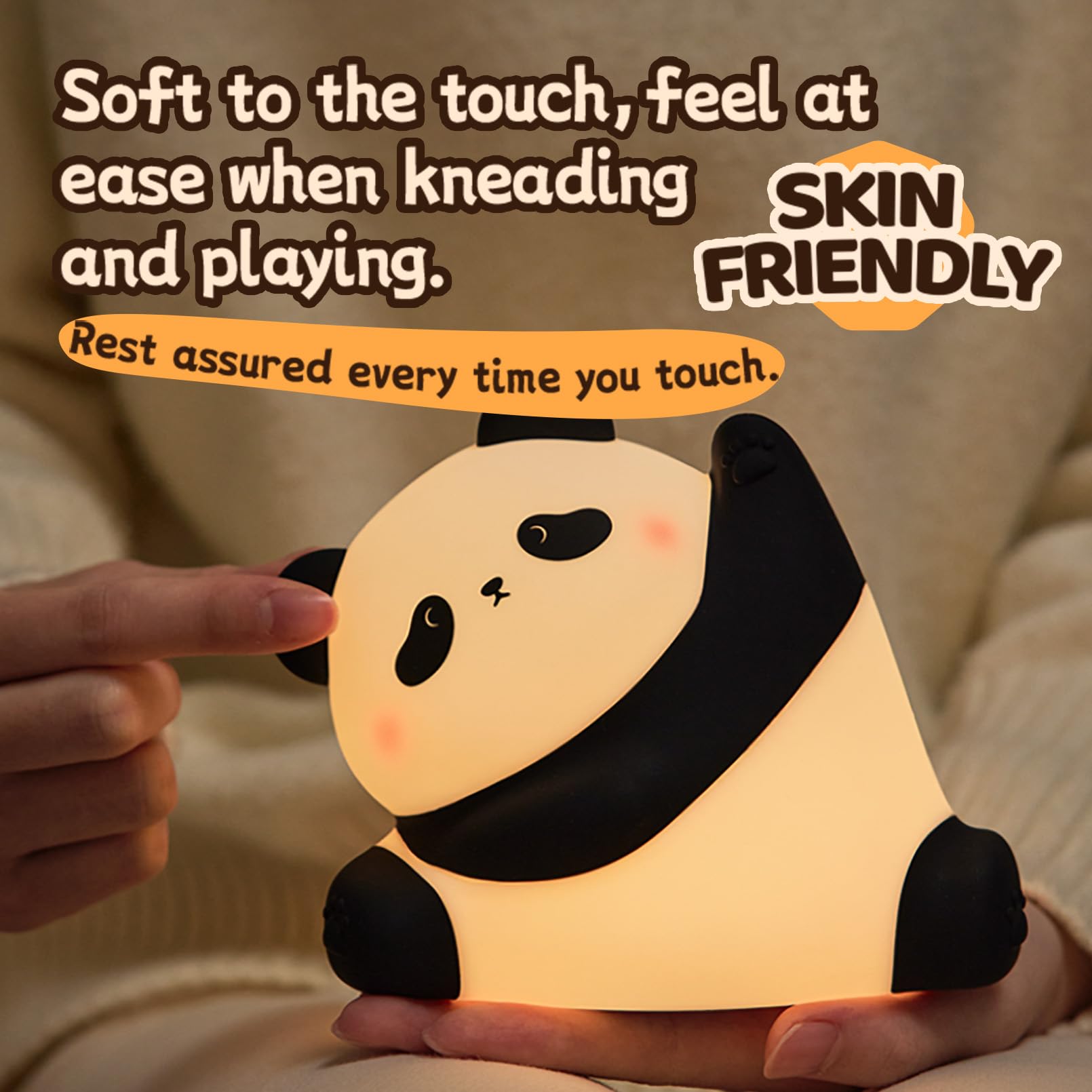 AGEK Panda Night Light in nursery offers a gentle glow for a serene space.