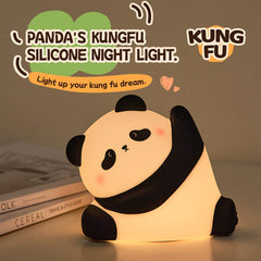 AGEK Panda Night Light on low brightness provides cozy nighttime ambience.