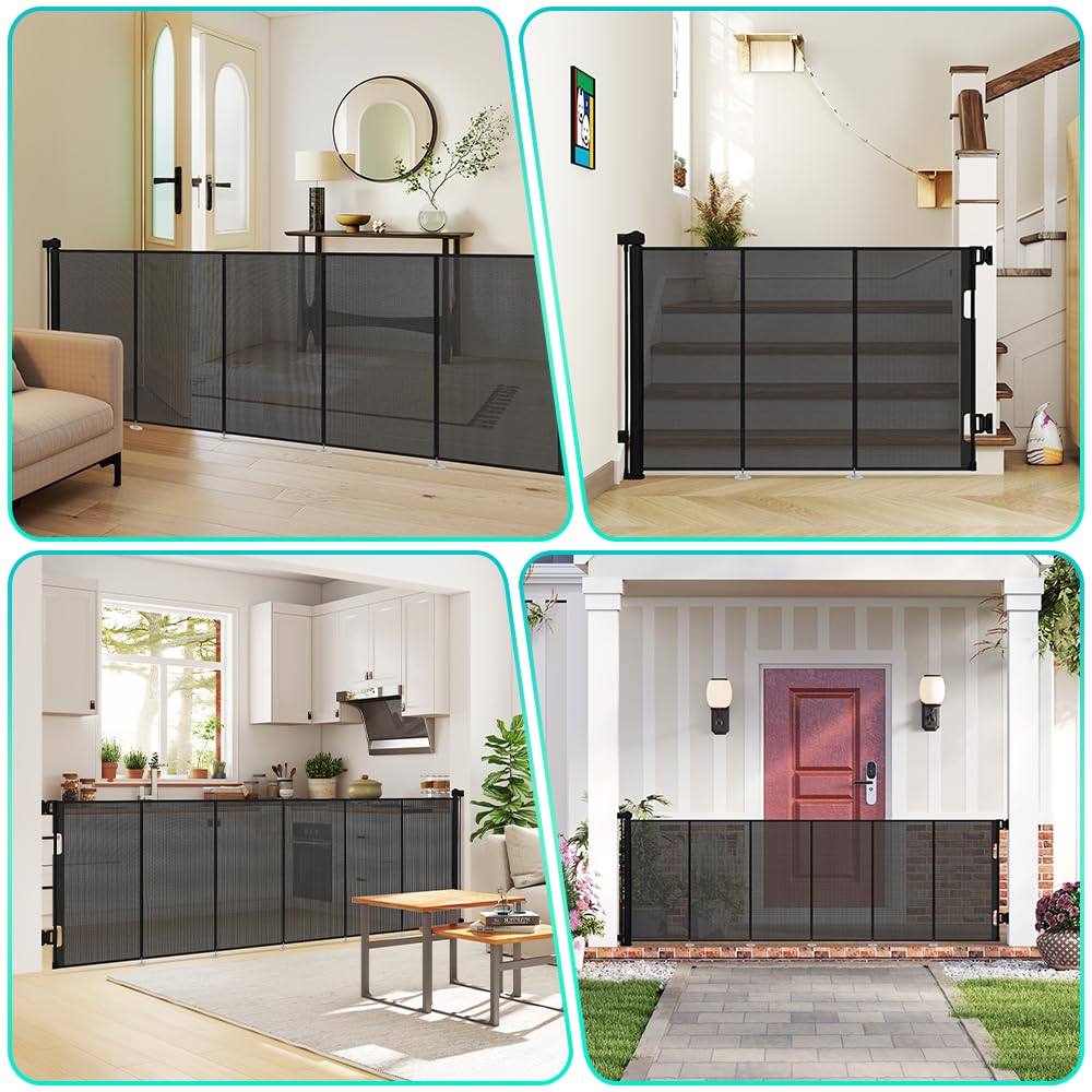 AGESISI gate placed as a room divider to create safe play areas.