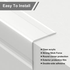AGHITG crystal-clear corner guard blends invisibly with surfaces, preserving decor.