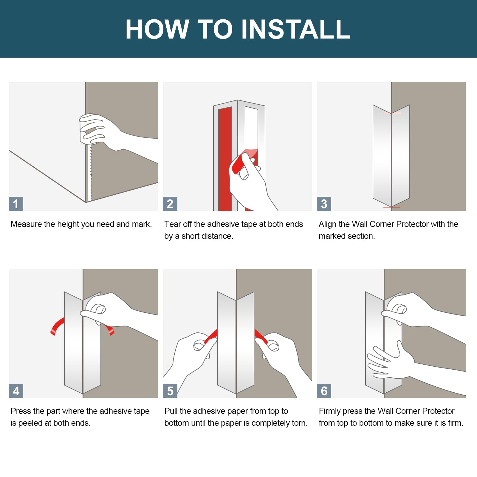 AGHITG metal corner protector with adhesive backing