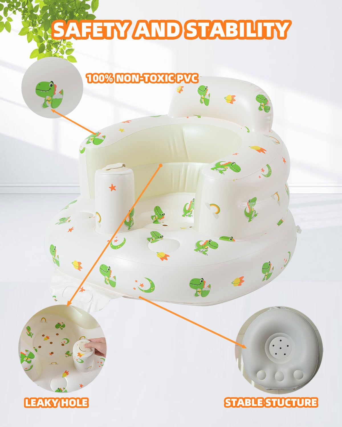 AGITVPS Pillar-Dinosaur seat with ergonomic wrap-around support in use
