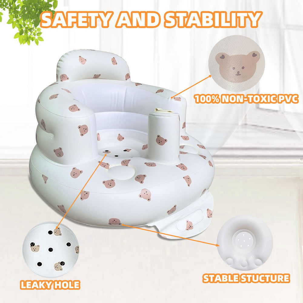 AGITVPS baby seat with wrap-around support aids upright sitting during play.