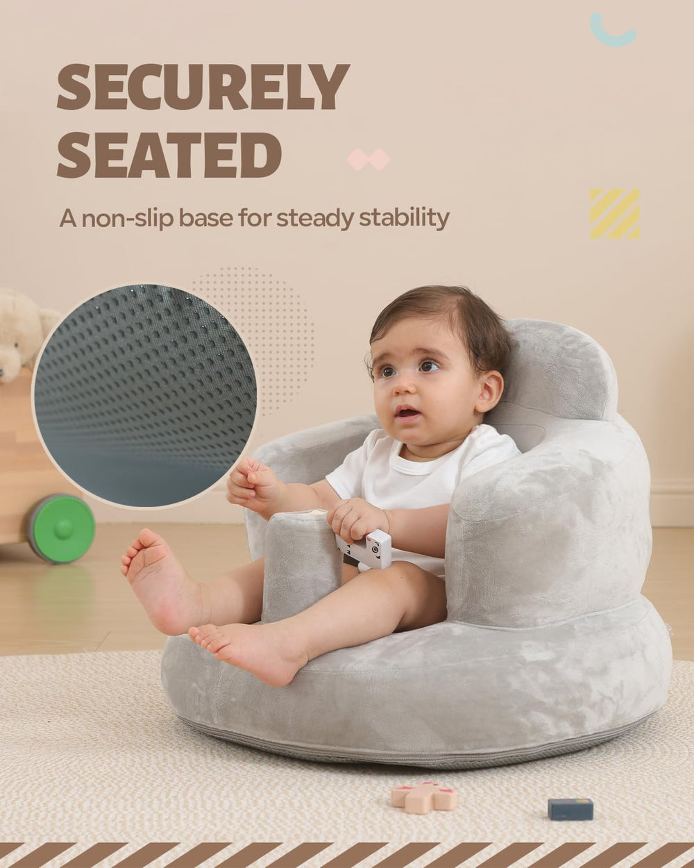 AGITVPS removable machine-washable cover makes cleanup easy after meals.