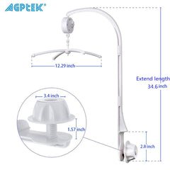 AGPTEK crib mobile holder base offers solid foundation for accessories.
