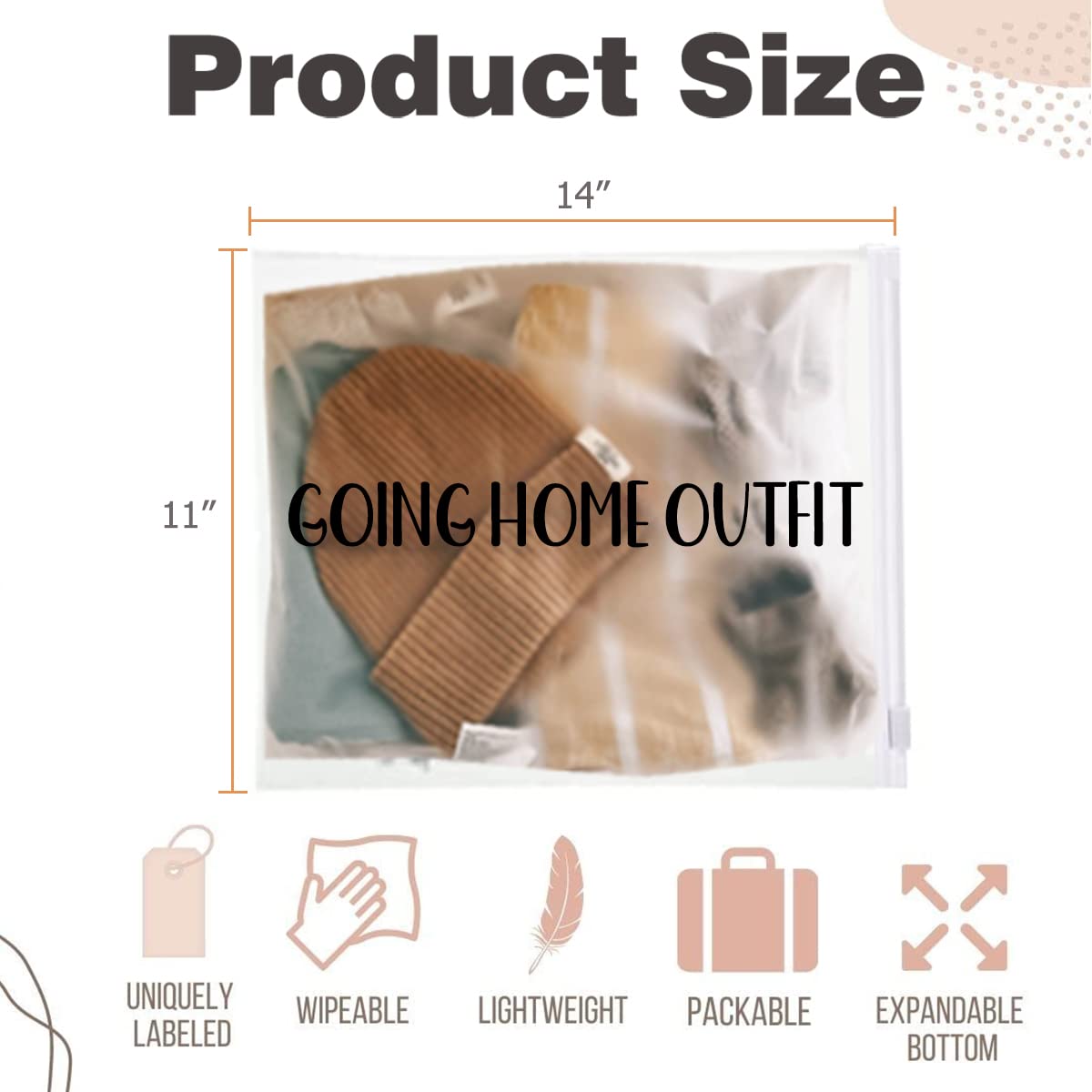 Agromusk 11x14 inch organizer pouches offer ample space for toiletries and baby supplies.