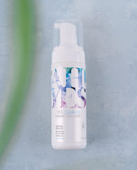 AH! YES Cleanse foaming lather demonstrated for gentle daily cleansing