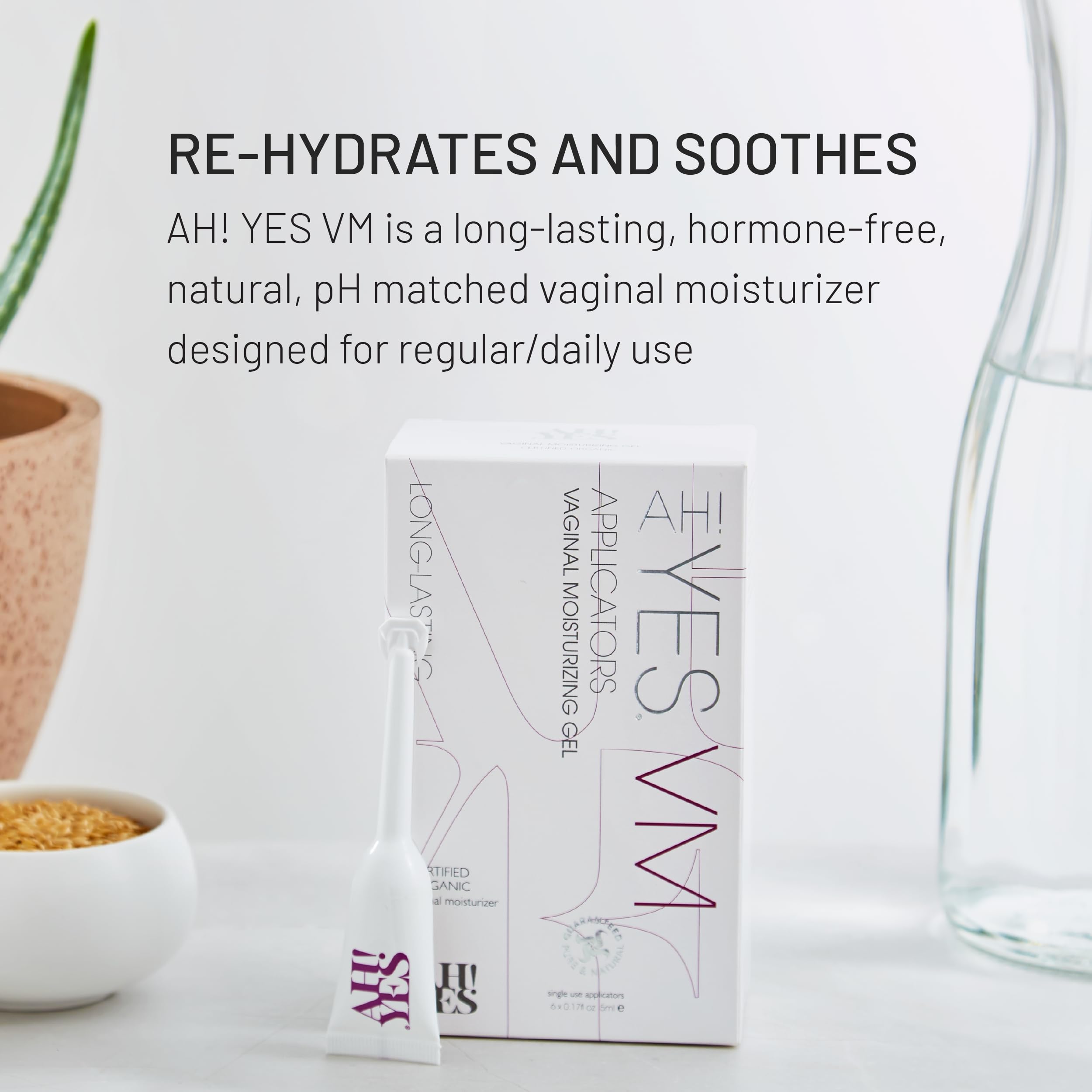 AH! YES VM gel texture close-up showing smooth hydration.