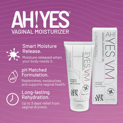 AH! YES VM gel texture demonstrates fast-acting hydration for vaginal comfort.