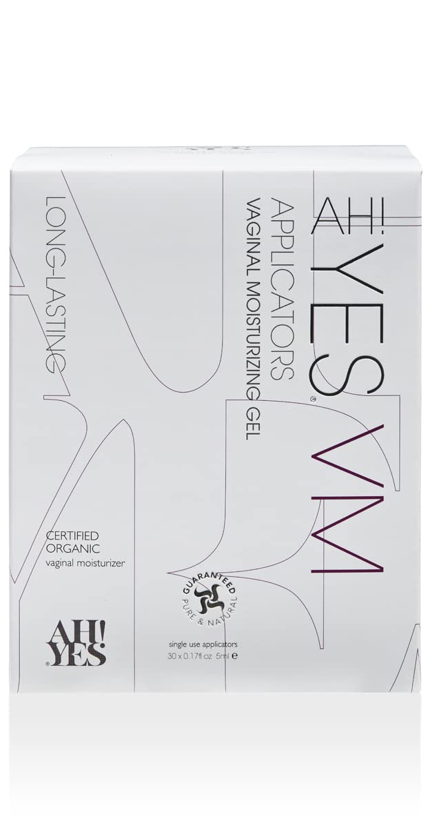 AH! YES VM water-based vaginal moisturizer bottle for fast dryness relief.