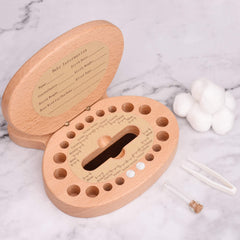 AhfuLife lanugo glass box stores delicate newborn hair safely.