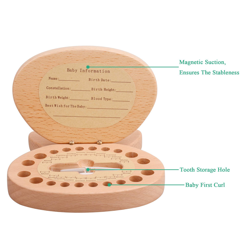 AhfuLife tooth record top lets you write birth details clearly.