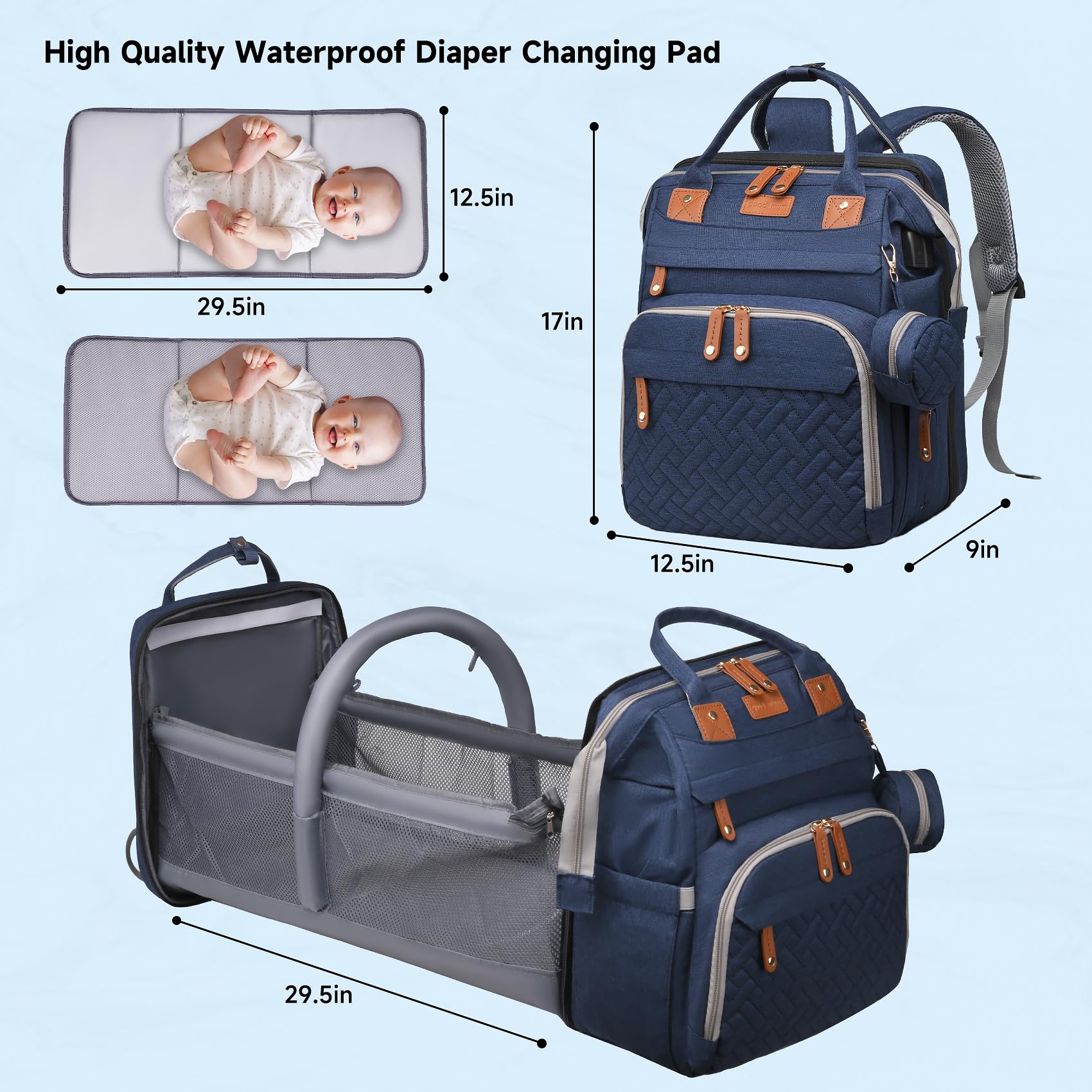 AHNTTGS pacifier case and stroller straps add travel convenience.
