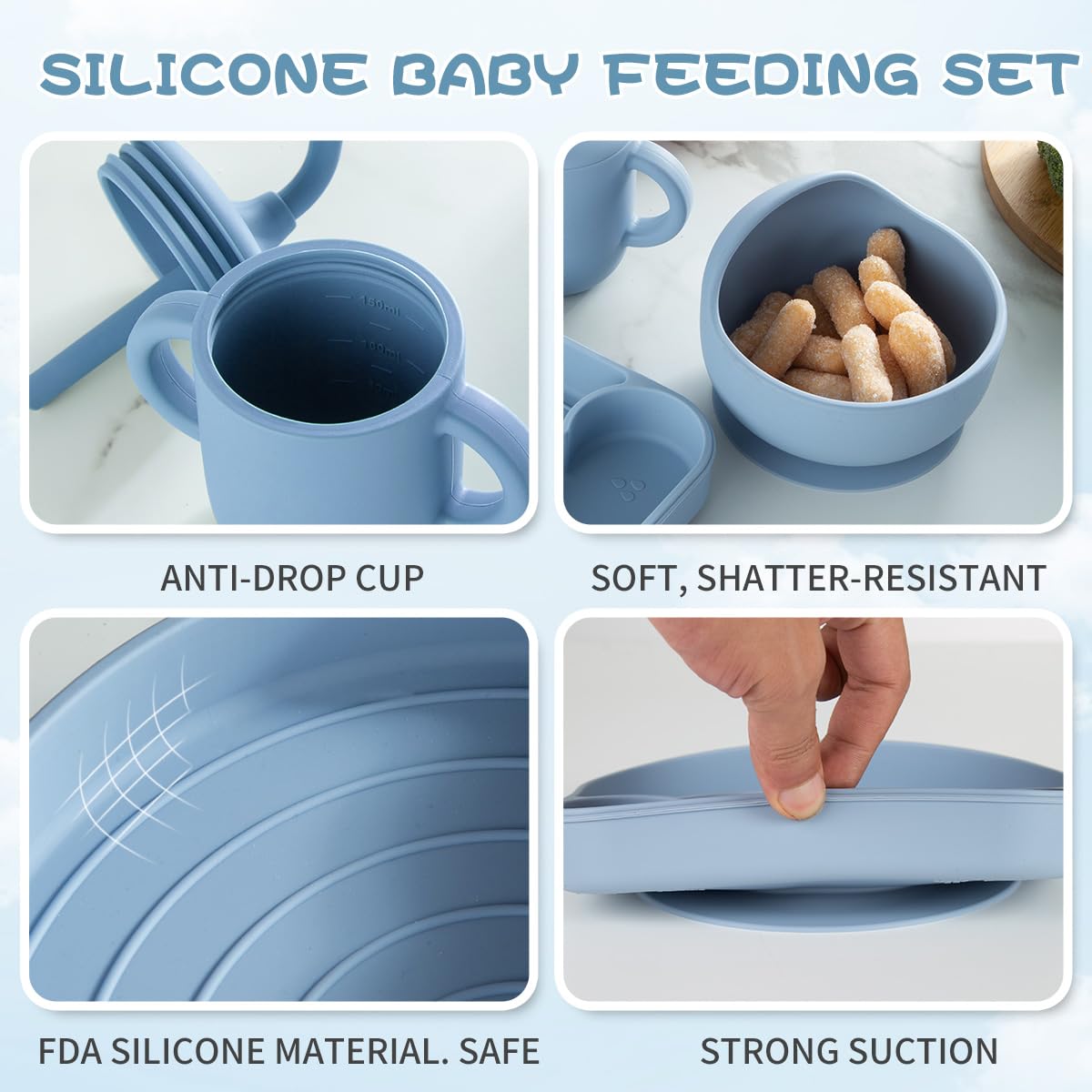 Ai Bei Parent Co dual-handled cup supports easy grip during meals.