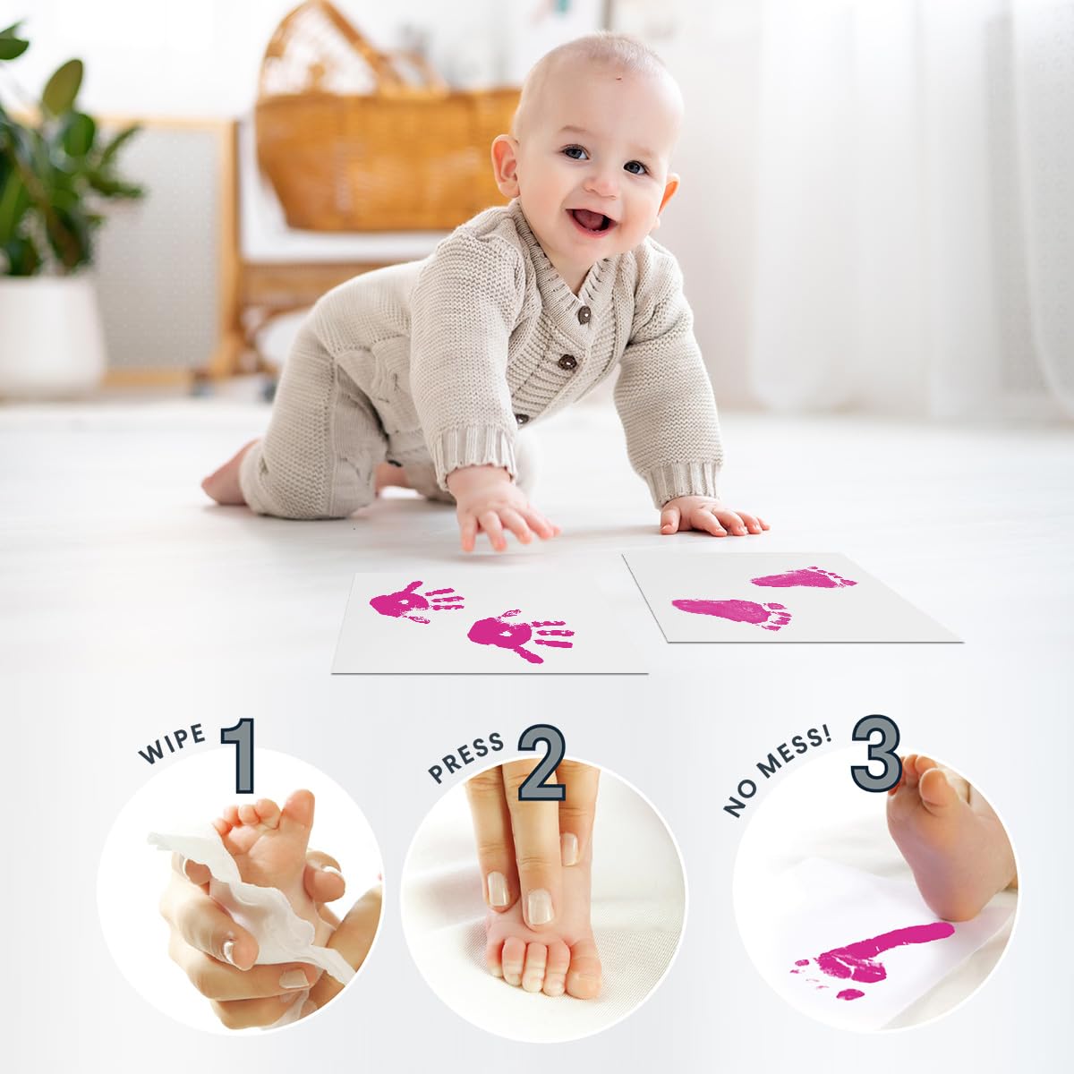Ai Bei Parent Co pink milestone kit for family memory sharing