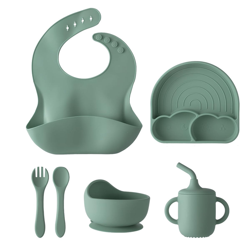 Ai Bei Parent Co silicone bowl with deep sides for easy scooping.