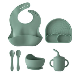 Ai Bei Parent Co silicone bowl with deep sides for easy scooping.