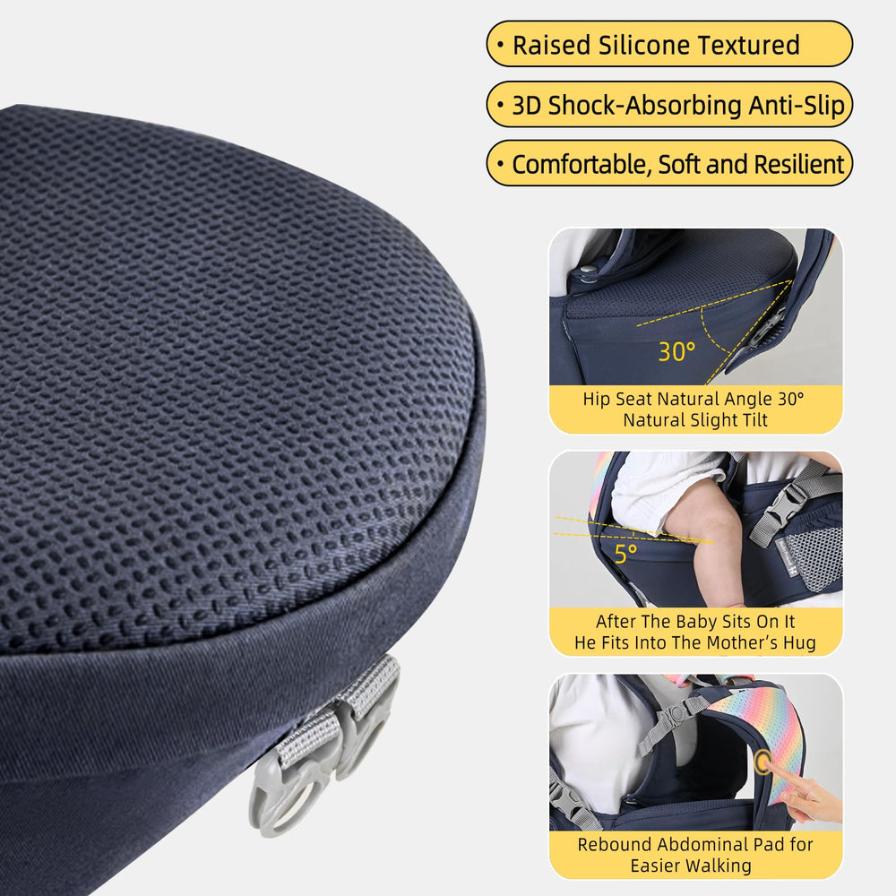 AIBABY secure 5-point buckle ensures quick, safe fastening