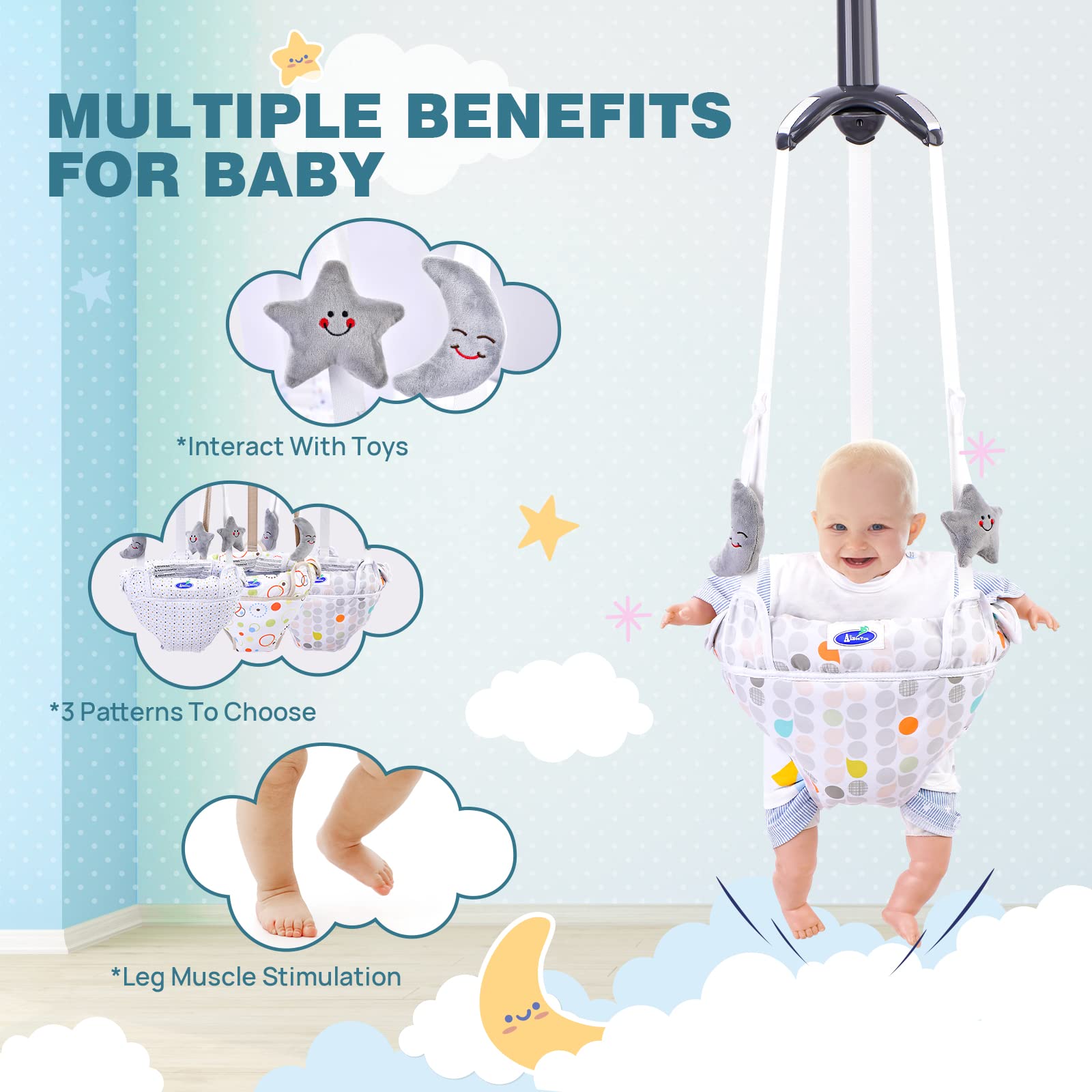 AiBeeYou indoor/outdoor doorway jumper ideal for family playtime.