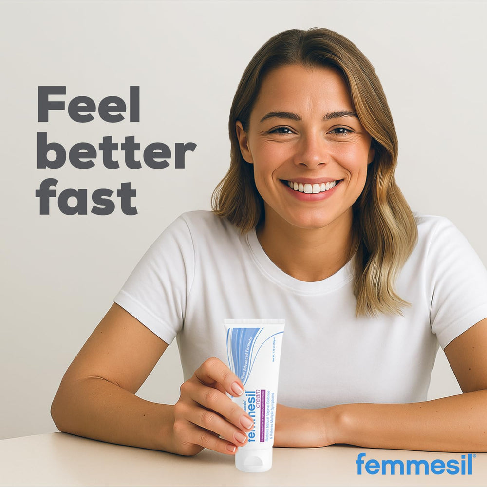 Aidance Femmesil 1% clotrimazole badge indicating antifungal strength.