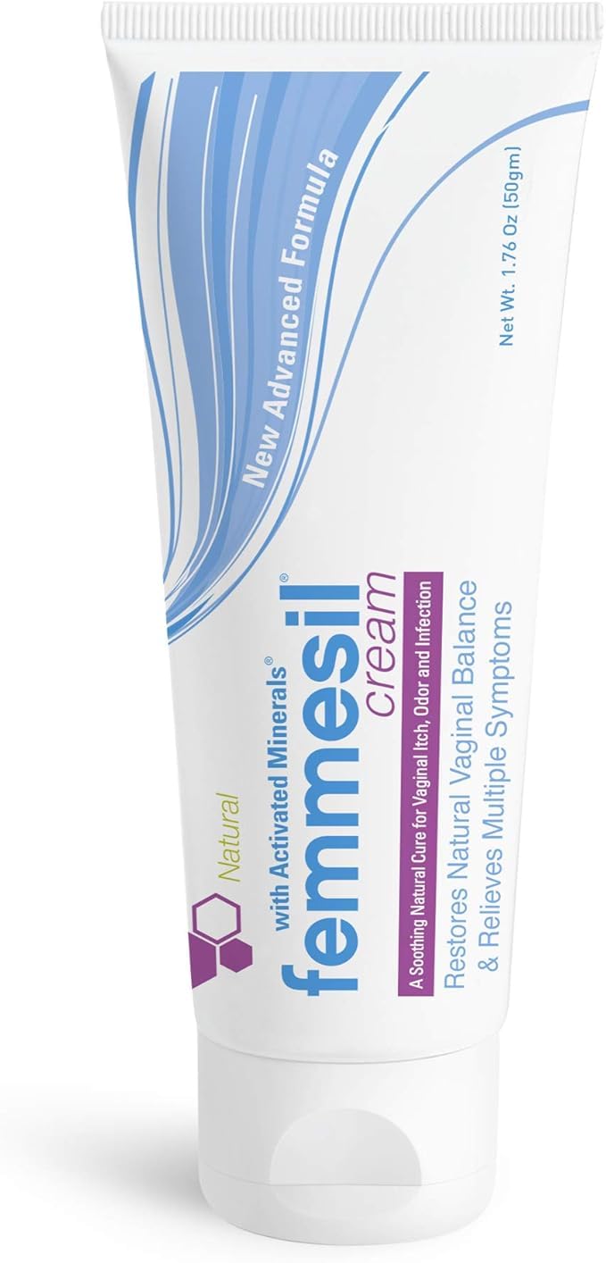 Aidance Femmesil yeast infection cream tube for soothing vaginal irritation.
