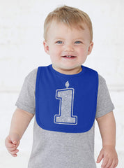 Aiden's Corner Silver One bib shines for elegant birthday celebration photos.