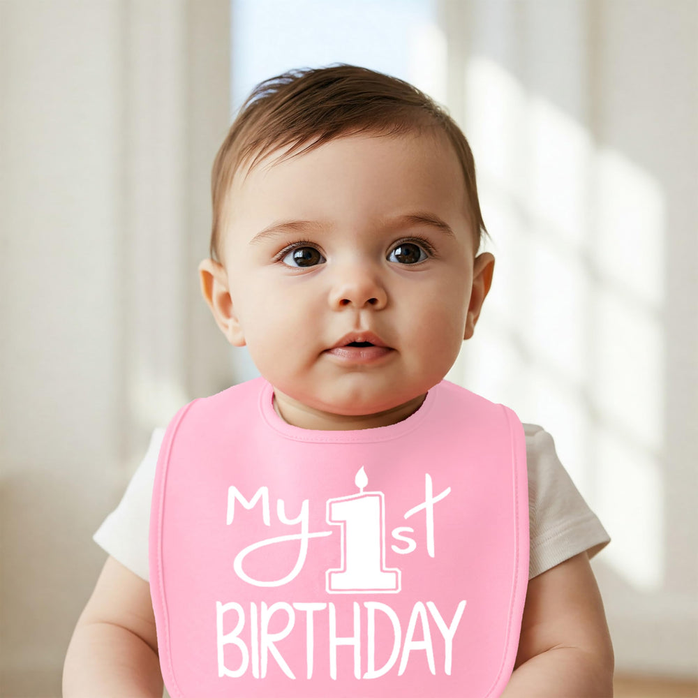 Aiden's Corner machine-washable bib for quick cleanup after cake moments.