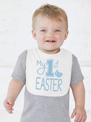 Aiden's Corner My 1st Easter bib embroidery detail reveals elegant keepsake quality.