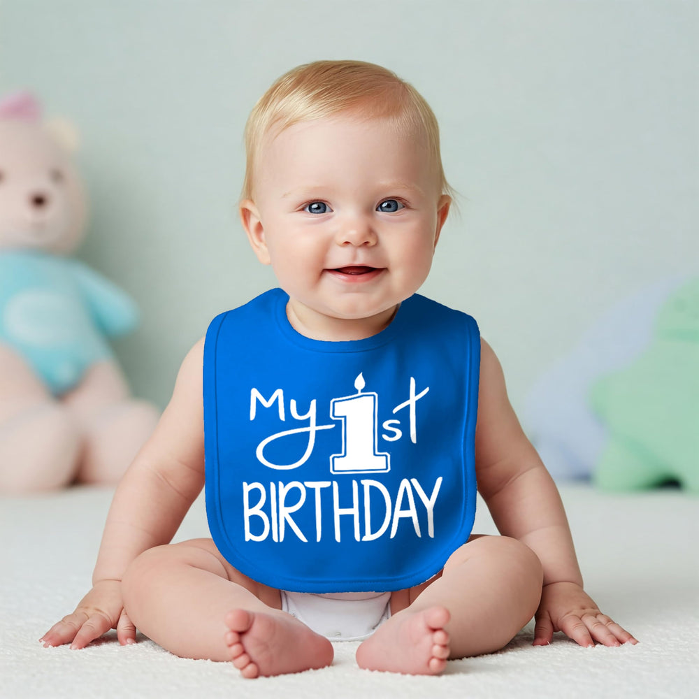 Aiden's Corner Soft cotton double-layer bib keeps baby comfy through mealtime messes