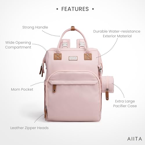 AIITA diaper bag backpack built-in changing station for quick on-the-go changes.