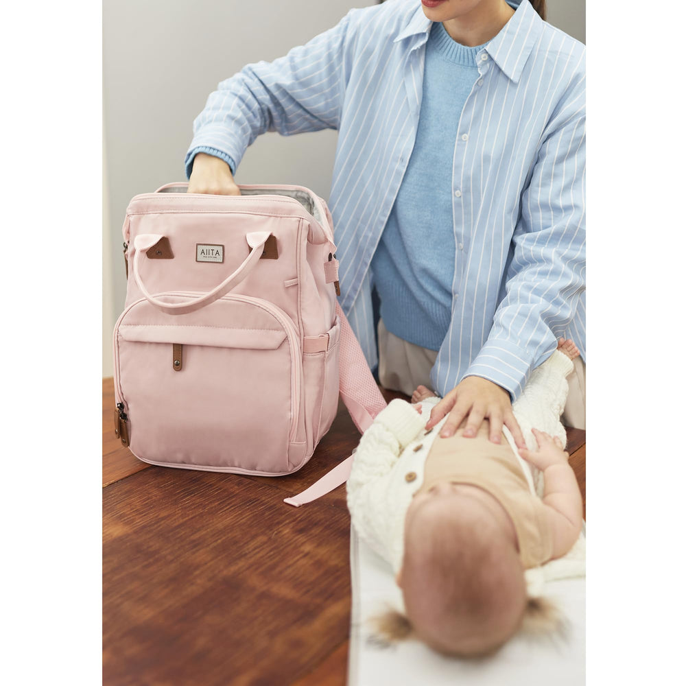 AIITA diaper bag backpack lightweight design with wide padded straps for comfort.