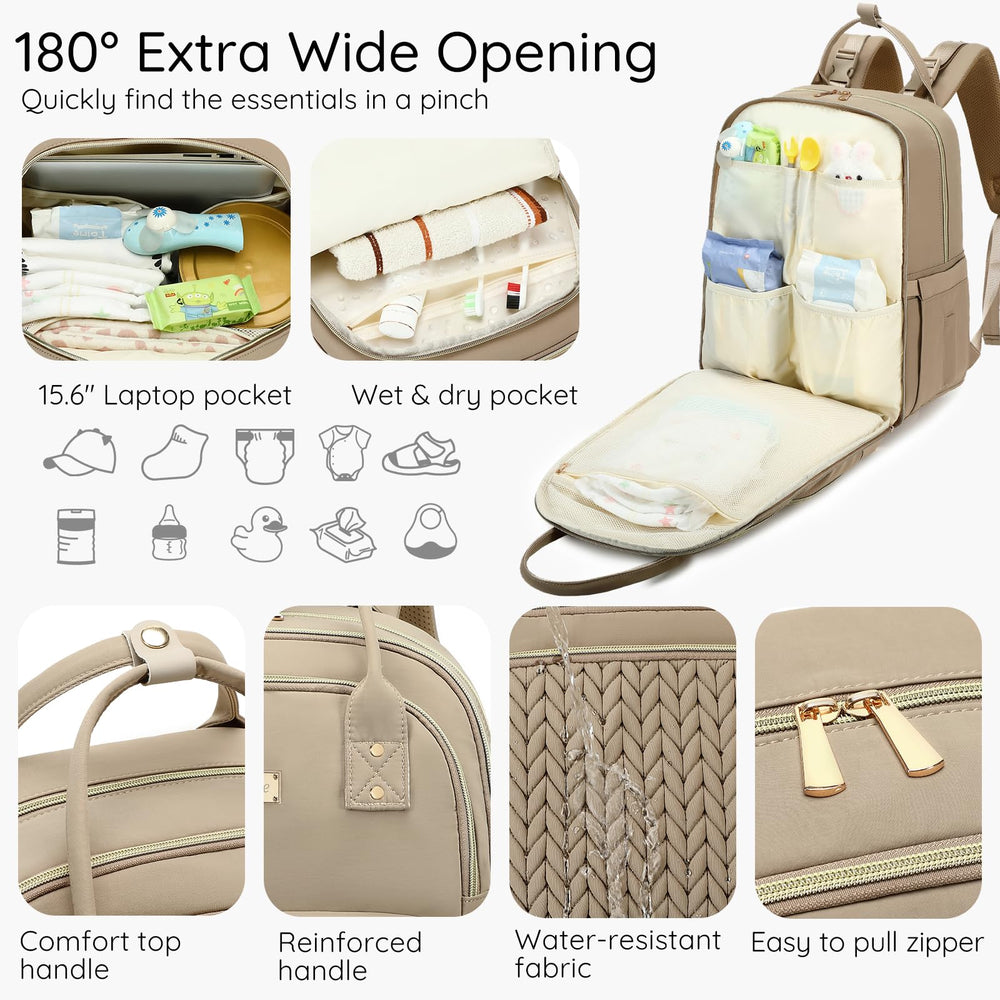 AIJIEKE changing pad included for quick diaper changes on the go.