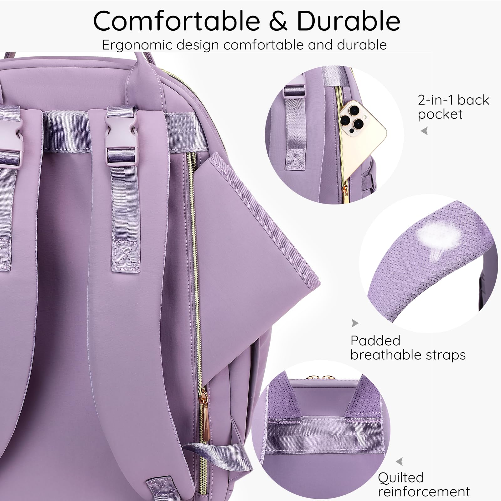 AIJIEKE front storage pocket keeps essentials within easy reach