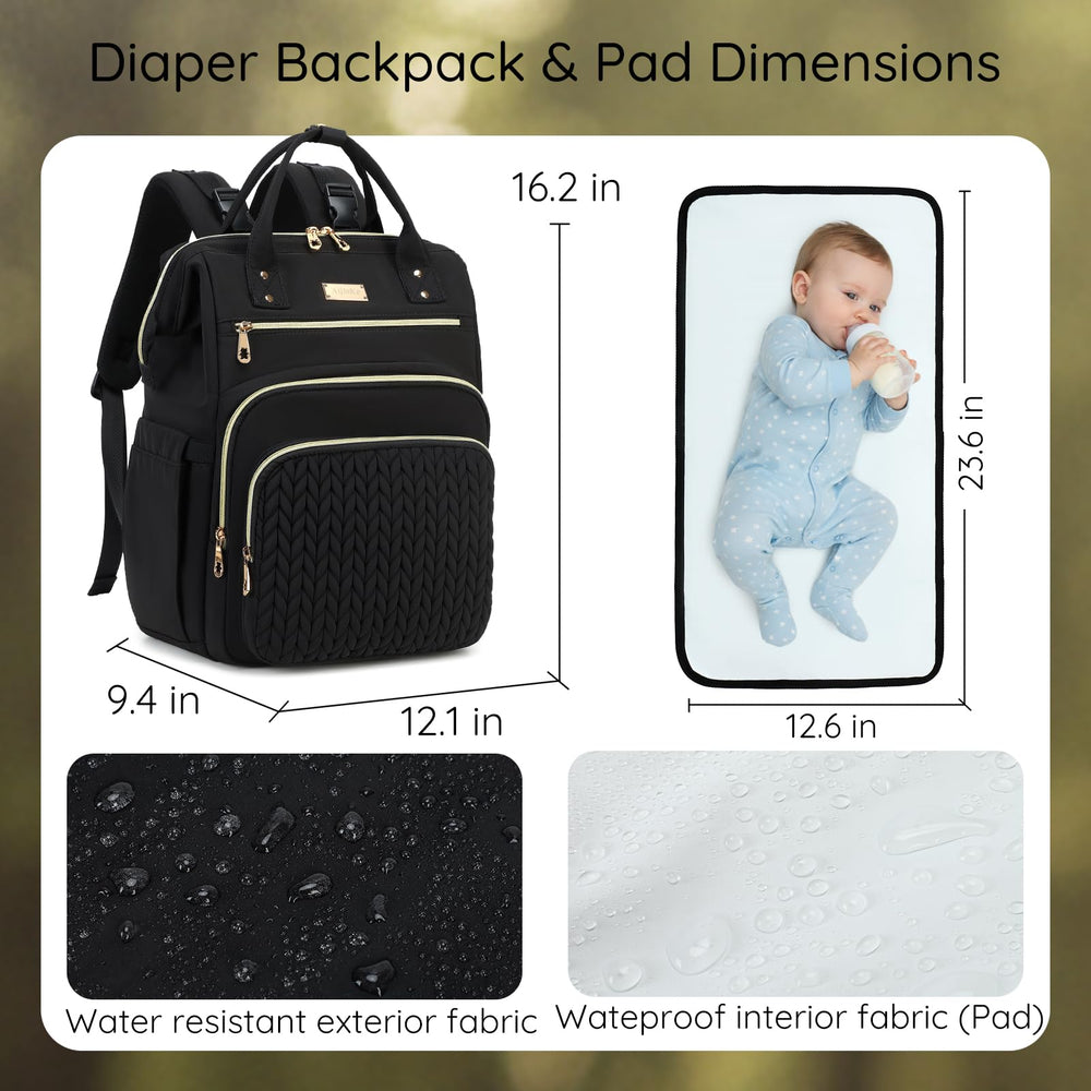 AIJIEKE Diaper Bag waterproof material stands up to daily use.