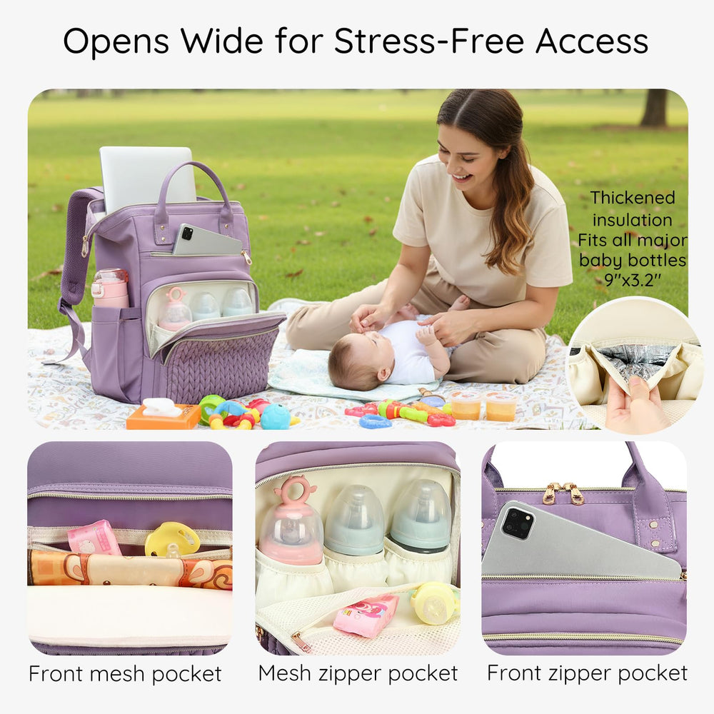 AIJIEKE diaper bag stroller straps enable hands-free mobility
