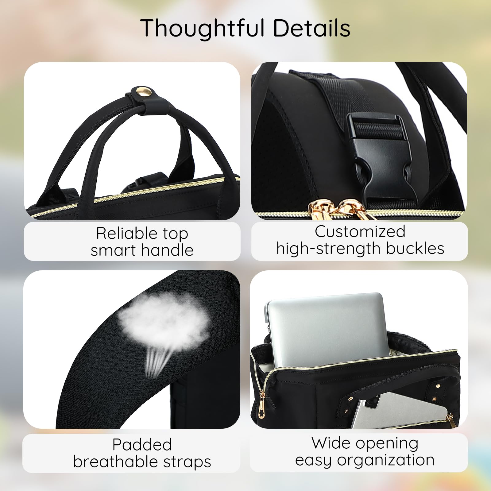 AIJIEKE Diaper Bag under-2-pound design for comfortable carrying.