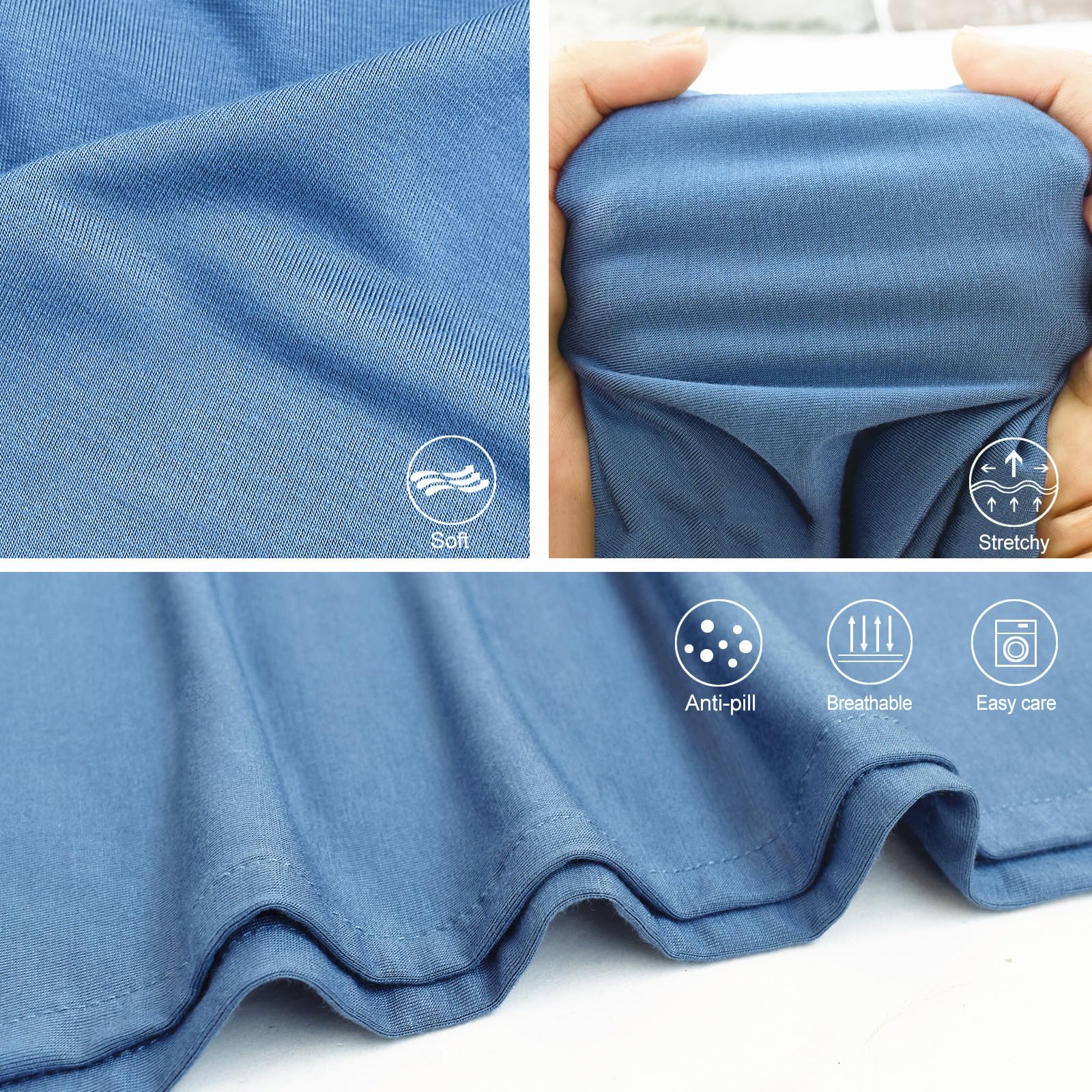 Aijoviko swaddle hat in steel blue for secure, snug newborn comfort
